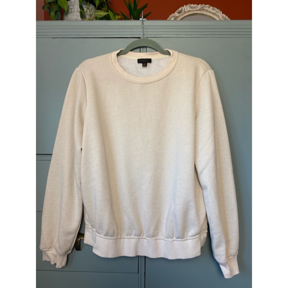 ✨sold✨CURRENT AIR Dodie Metallic Sweatshirt in White - Picture 2 of 6